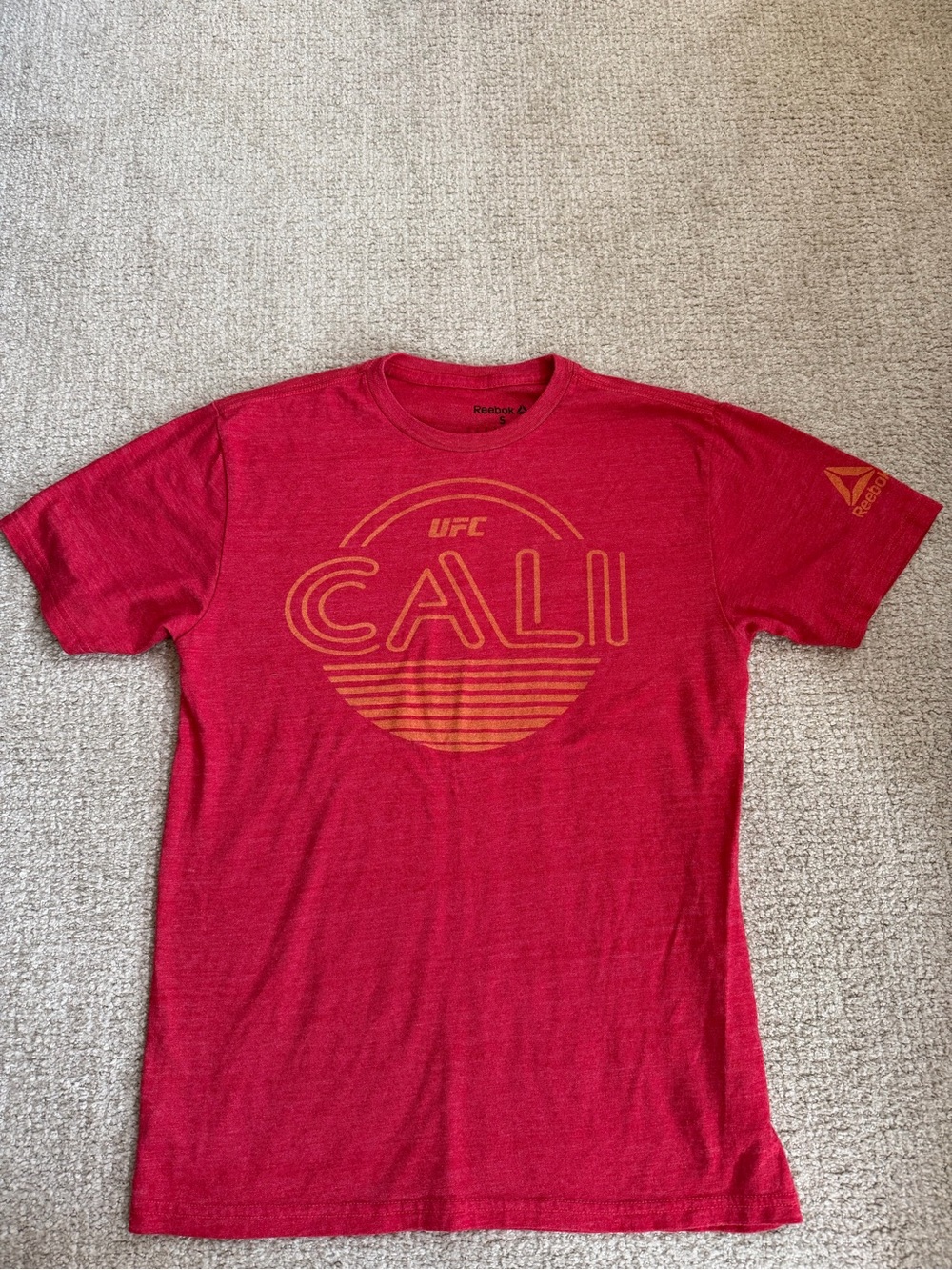Reebok UFC Cali California Graphic T Shirt Red Men’s Small MMA